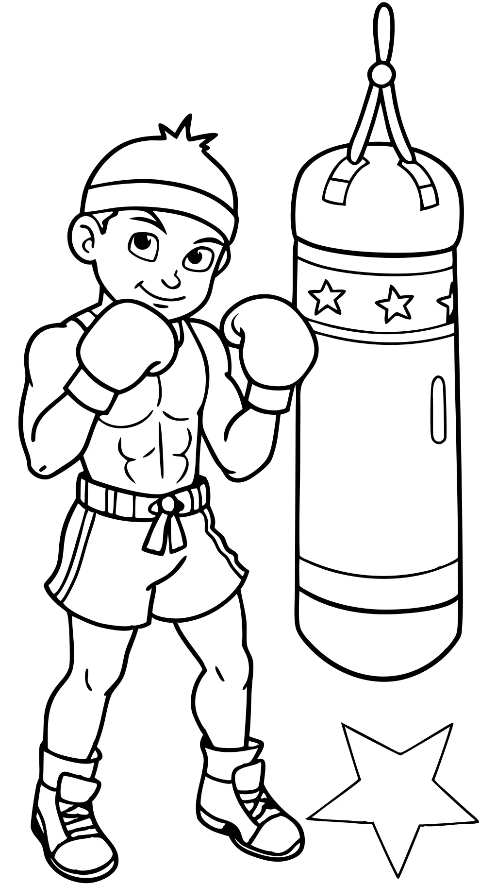 coloriages de boxe